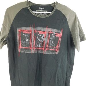 Disney Two Tone Mickey Donald Goofy Noir T-Shirt
